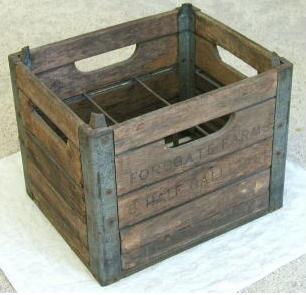 A Forsgate Farms Milk Bottle Crate