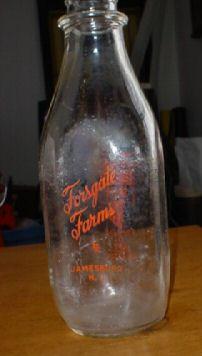 A Forsgate Farms Milk Bottle